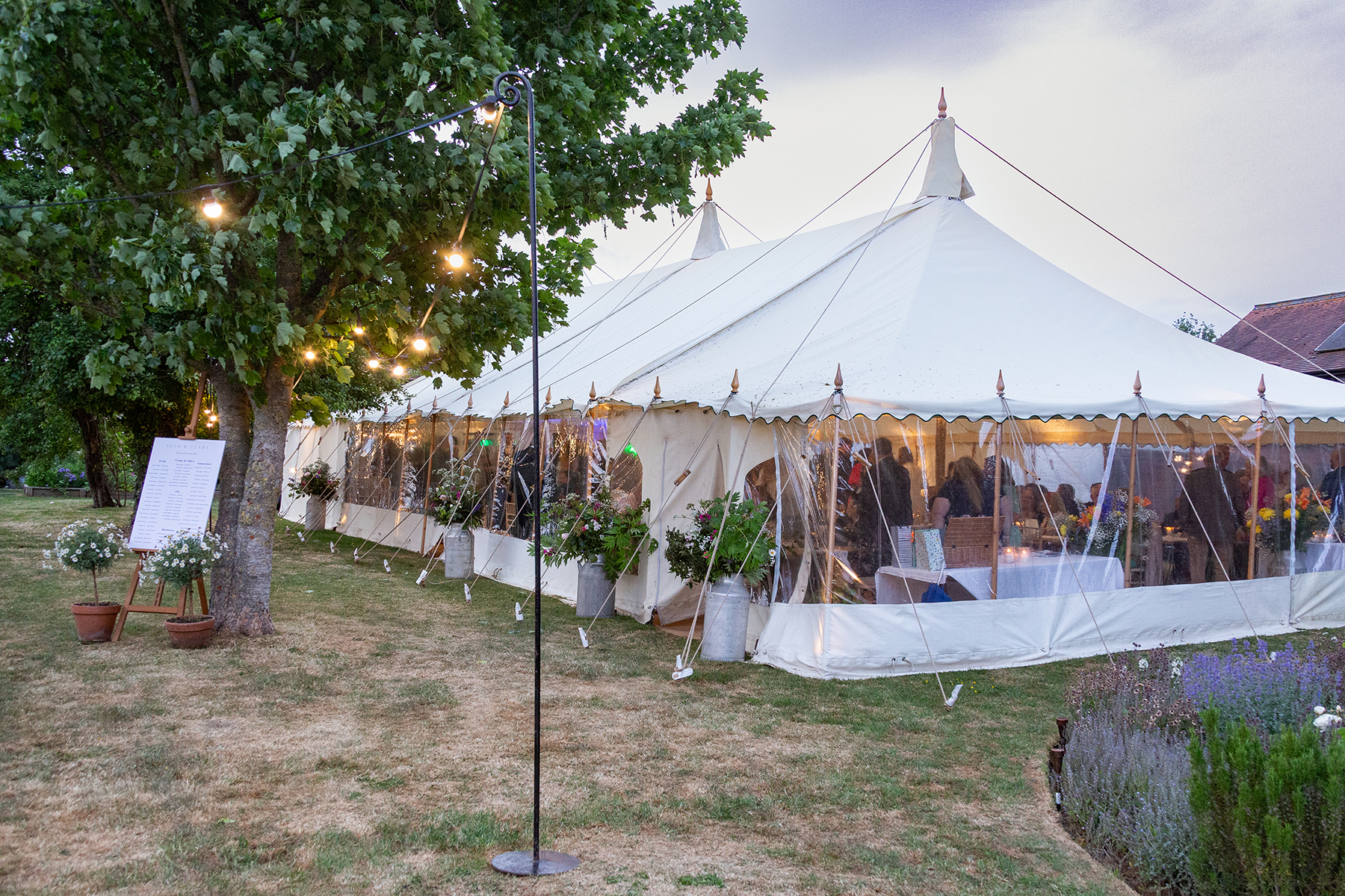 photo of the wedding marquee